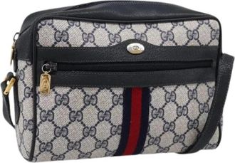 Gucci Pre-owned Vintage Schoudertas - Dames - Vintage Schoudertas - Blauw - ONE Size - Leer - Vintage