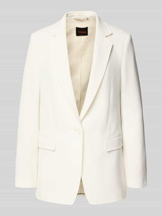 Boss Orange by Hugo Boss BOSS Orange Regular Fit Longblazer mit Reverskragen Modell JABLA3 in Offwhite, Gr&ouml;&szlig;e 34