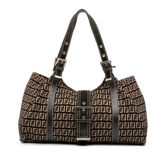 Fendi Schoudertas met logo-print van canvas