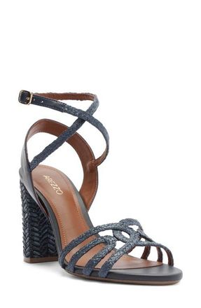 Arezzo Aria Ankle Strap Sandal in Petroleo/Navy Nautical at Nordstrom, Size 5.5