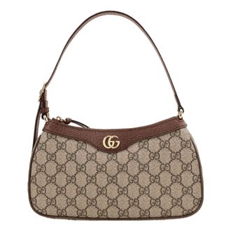 Gucci (WMNS) Gucci Ophidia Small Handbag Beige Ebony 735145-KAAAD-8358