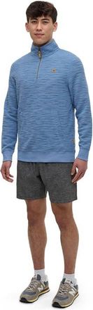 tentree Powell 1/4 Zip in Lakeside/timber Flash Stripe at Nordstrom, Size Xx-Large