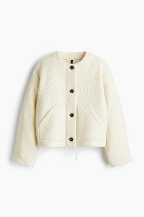 H&M Teddy Jacket in Light Beige at Nordstrom, Size Xx-Small