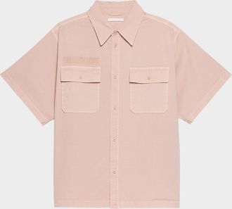 Helmut Lang Mens Button-Down Uniform Shirt