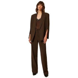 Twinset Donna, Pantaloni, Marrone, XL, new