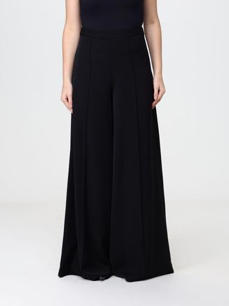 Simona Corsellini High-Waisted Black Cr&ecirc;pe Palazzo Trousers