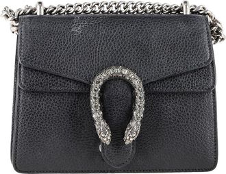 Gucci Black Leather Mini Dionysus Shoulder Bag (Authentic Pre-Loved)