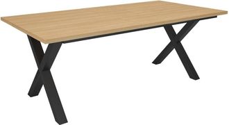 Skraut Home Mesa comedor efecto madera roble claro 194x90x74cm