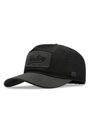 Melin Odyssey Mac Retro Hydro Unstructured Micromesh Snapback Hat in Raven at Nordstrom, Size X-Large