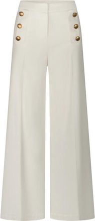 Seductive Wide Broeken - Dames - Wijde Broeken - Wit - 2XL - Katoen - Broeken