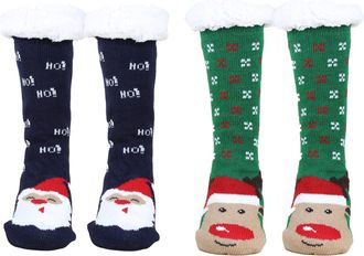 Generic Cute Animal Ultra-Thick Slipper Home Socks,Cozy Christmas Winter Fuzzy Slipper Socks, Non-slip Thick House Floor Socks for Women (B)