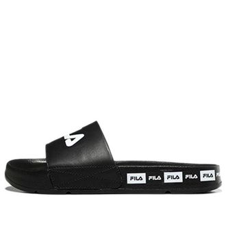 Fila Cozy Lightweight Thick Sole Unisex Black Korean Version Slippers 1SM01591D_001