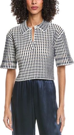 SIMKHAI Simkhai Adley Cropped Polo Top