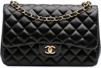 Chanel Pre-owned Womens Classic Flap Shoulder Bag - Black Leather - One Size