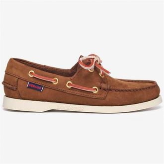 Sebago Portland Nubuck Womans Boat Shoes in Brown Dk-Yellow Gold at Nordstrom, Size 11.5