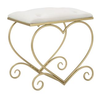 OEM Taburete Coraz&oacute;n Crema Cm 50x37,5x51,5