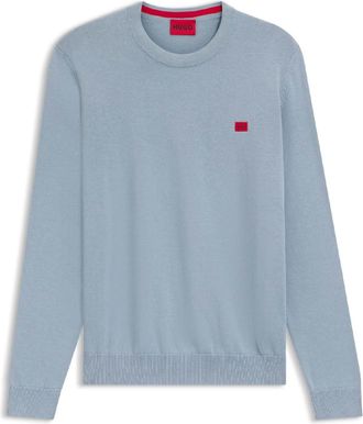 HUGO BOSS Hugo Mens San Cassius-C1 Cotton Sweater in Blue - Size X-Large