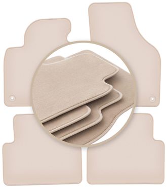 OEM Alfombrillas Premium Beige Para Volkswagen Tiguan I Monovolumen 2007-2015