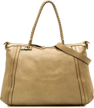 Gucci Leren Tote met Vlecht Handgrepen
