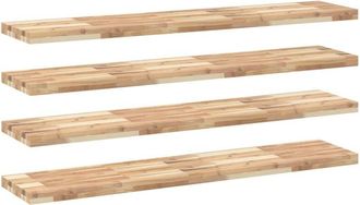 vidaXL Floating Shelves 4 pcs 140x30x4 cm Untreated Solid Wood Acacia vidaXL