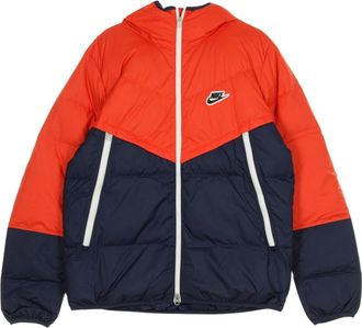 Nike Sportswear Windrunner Donsjack in Rood/Blauw/Zwart - Heren - Outdoorjassen - Blauw - XL - Fitness