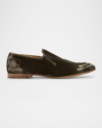 John Varvatos Men & apos;s Venice Distressed Velvet Loafers