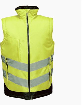 Regatta Mens Regatta Professional Mens Hi Vis Pro Body Warmer - Yellow - Size: 38/Regular