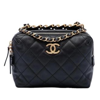 Chanel Pre-owned Quilted Satchel - Dames - Pre-owned - Zwart - Maat: ONE Size Leer