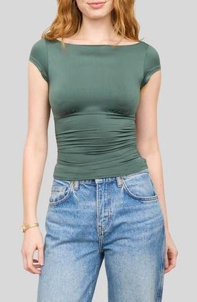 Blu Pepper Boat Neck Top in Forest Green at Nordstrom Rack, Size Medium