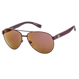 Lacoste Unisex Matte Red Framed Brown Lensed Sunglasses Metal - One Size