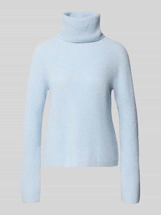 Boss Orange by Hugo Boss BOSS Orange Regular Fit Rollkragenpullover aus Woll-Alpaka-Mix Modell FALODINA in Hellblau, Gr&ouml;&szlig;e M