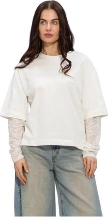 Catwalk Junkie Dames, Tops, Wit, Maat: L Denim