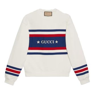 Gucci Cotton Jersey Sweatshirt With Embroidery Off White 746988-XJFK1-9088