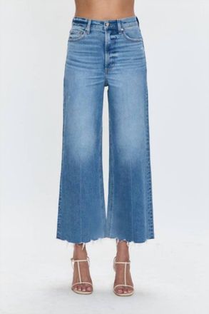 Pistola Denim Lana Raw Hem Ankle Wide Leg Jeans In Rhythm