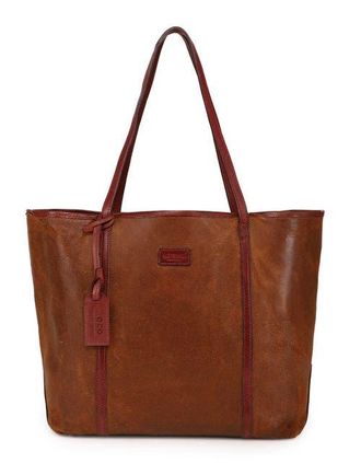 OLD TREND Alder Genuine Leather Everyday Shoulder Tote in Tan at Nordstrom