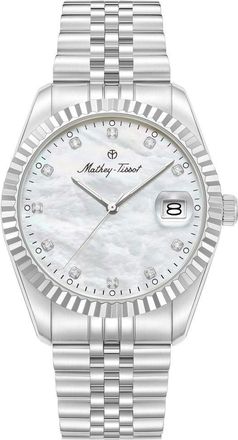 Mathey-Tissot Quartz White Mother of Pearl Dial Mens Watch H250953A-B