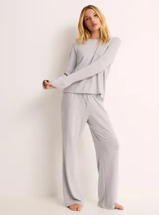 Miiyu Womens Solid straight lounge pant