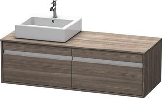 Duravit Duravit Ketho Mueble De Pared 6697, 2 Extra&iacute;bles, 1400mm, Para 1 Lavabo De Montaje Superior, Izquierda, Color (frente/cuerpo): Pino Terra Decor - Kt66