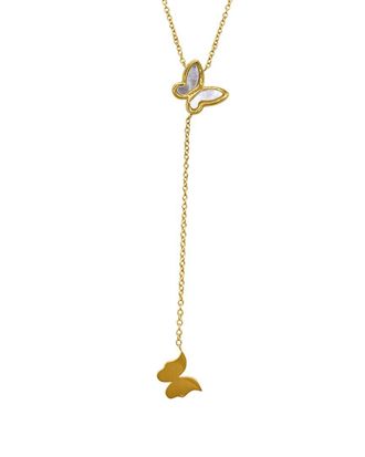 Adornia 14K Plated Lariat Necklace