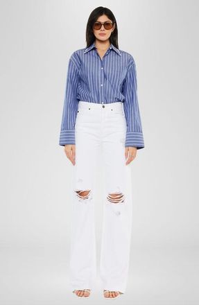 Kancan Montana Ultra High Rise 90s Flare Jeans in White at Nordstrom, Size 27