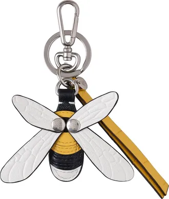 Mulberry Bumble Bee Leather Keyring & Bag Charm in Yellow Multi at Nordstrom