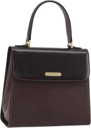 Burberry Pre-owned Vintage Hand Bag - Dames - Vintage Handtas - Bruin - ONE Size - Leer - Vintage