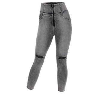 Freddy Jeans push up WR.UP 7/8 curvy vita alta denim marble wash