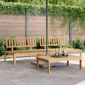 vidaXL Sof&aacute;s Centrales Palets De Jard&iacute;n 2 Uds Madera Maciza De Acacia Vidaxl