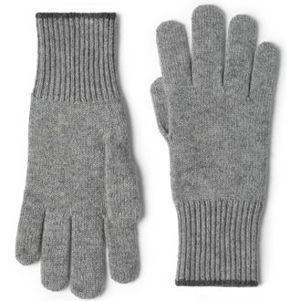 Brunello Cucinelli Cashmere knit gloves in Grey at Nordstrom, Size Medium
