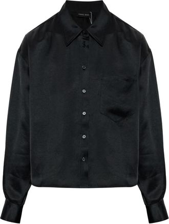 Anine Bing Scott Shirt - Dames - Overhemden - Zwart - XL - Katoen - Overhemden