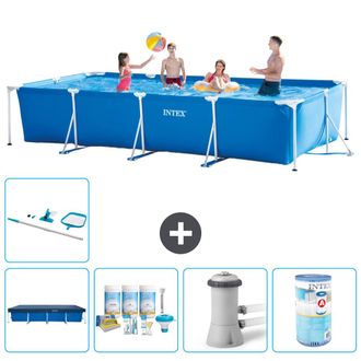 Intex Piscina Con Estructura Rectangular - 450x220x84 Cm - 7-piezas S30247
