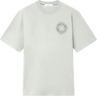 Stone Island Outline Compass Katoenen T-shirt - Heren - T-shirts - Groen - 2XL - Katoen - Tops