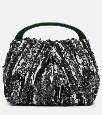 Dries Van Noten Sequined jacquard tote bag