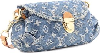 Louis Vuitton Pleaty Handbag Denim Mini shoulder bag - Blu